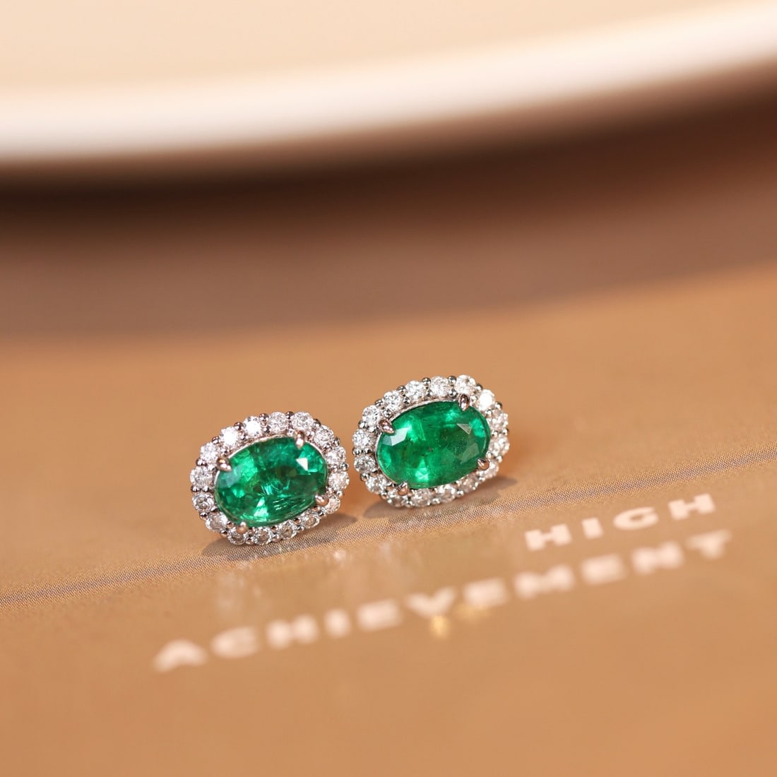 14k Gold 1.96 Ctw Vivid Green Natural Emerald & Diamond Earrings - 7