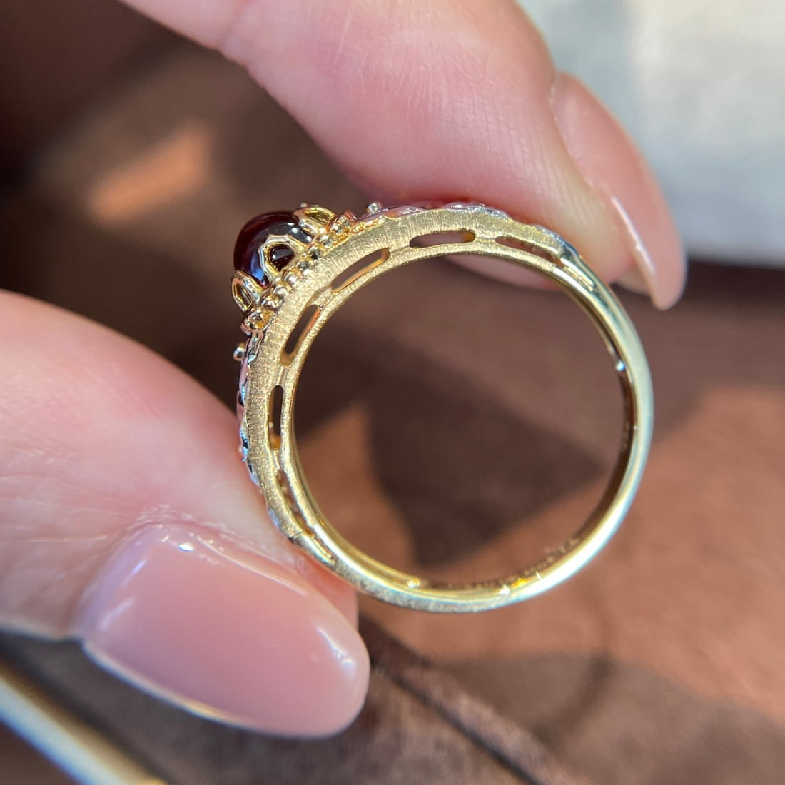 14k Gold 1.3 Ct Natural Tourmaline & Diamond Ring - 4