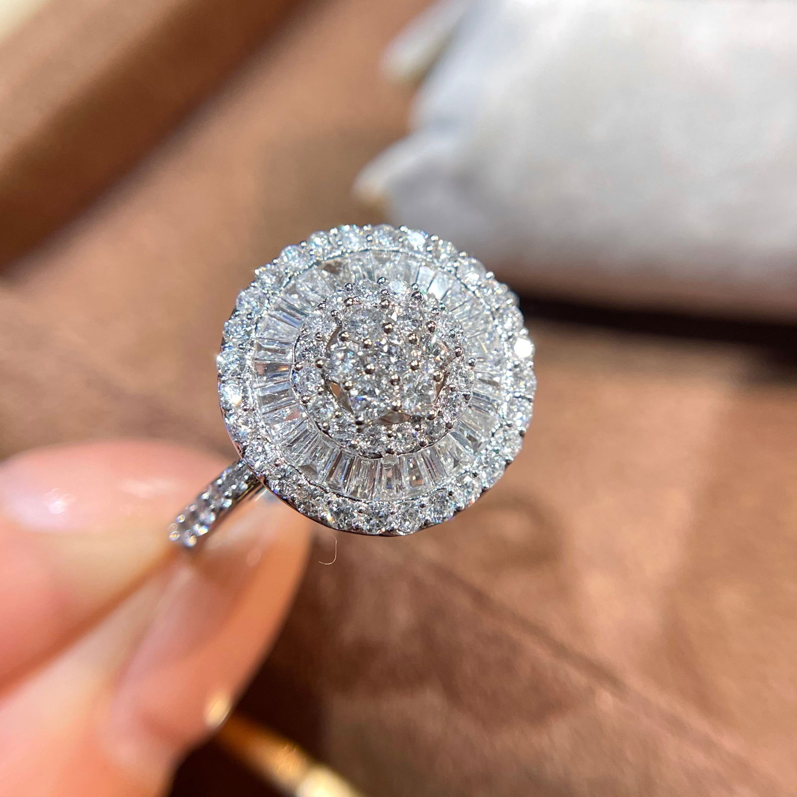 14k Gold 1.00 Ct Natural H Diamond Ring - 6