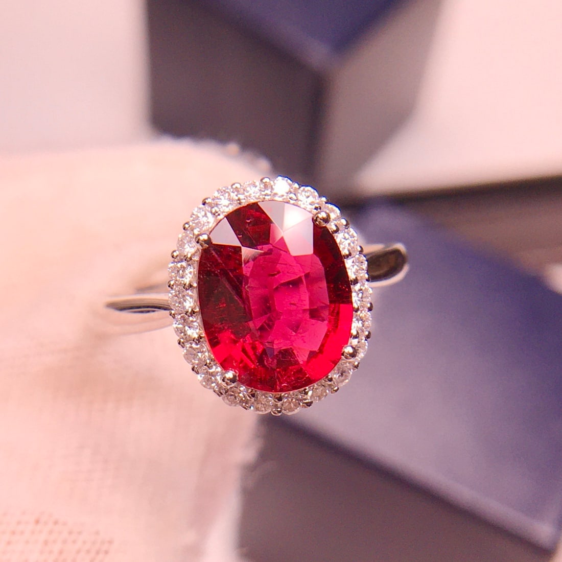 14k Gold 2.86 Ct Natural Tourmaline & Diamond Ring - 3