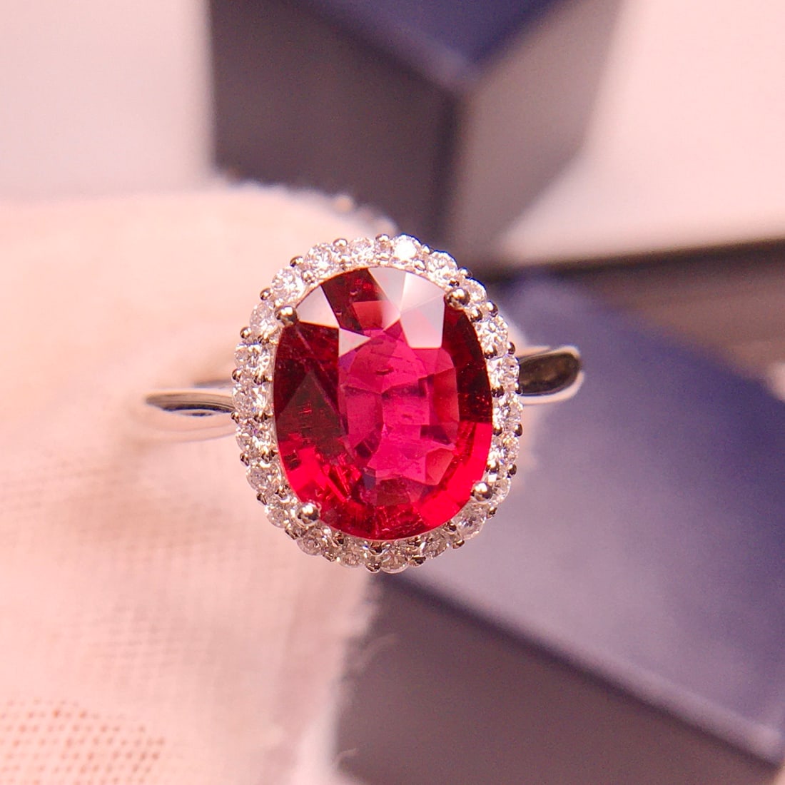 14k Gold 2.86 Ct Natural Tourmaline & Diamond Ring - 4