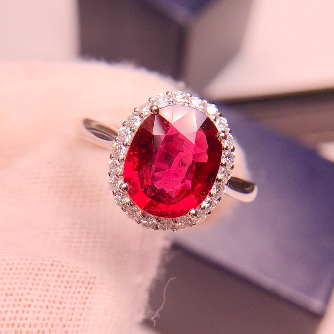 14k Gold 2.86 Ct Natural Tourmaline & Diamond Ring - 6