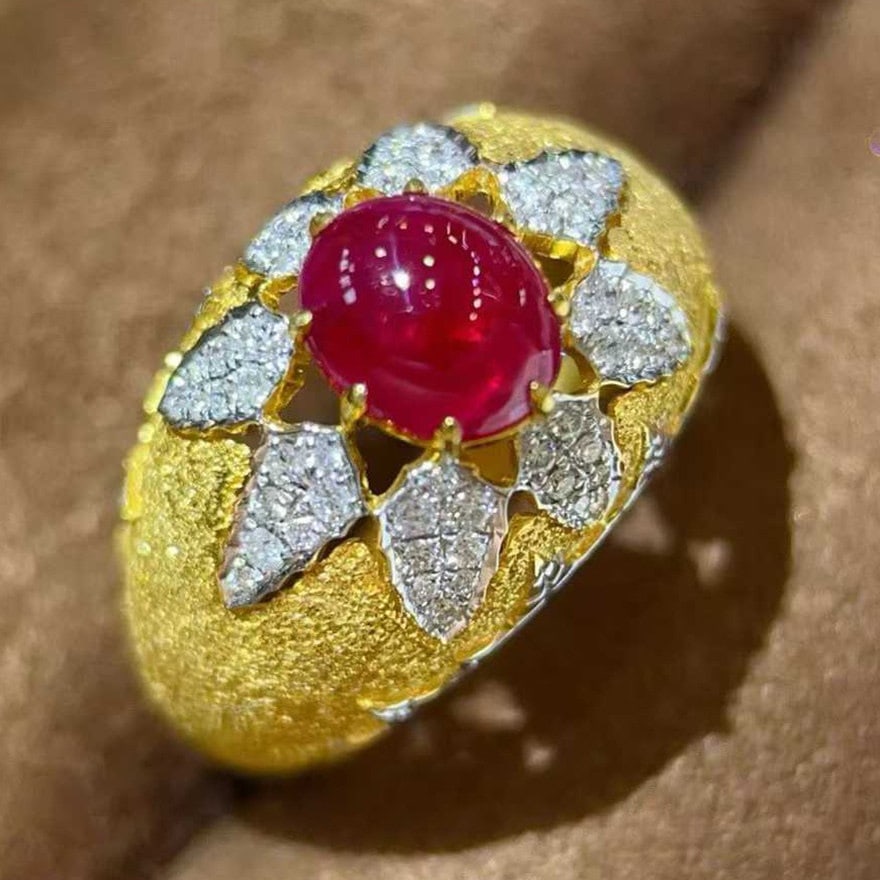 14k Gold 1.85 Ctw Natural Ruby & Diamond Ring (1 of 6)