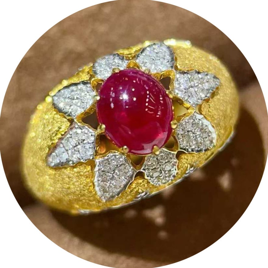 14k Gold 1.85 Ctw Natural Ruby & Diamond Ring - 2