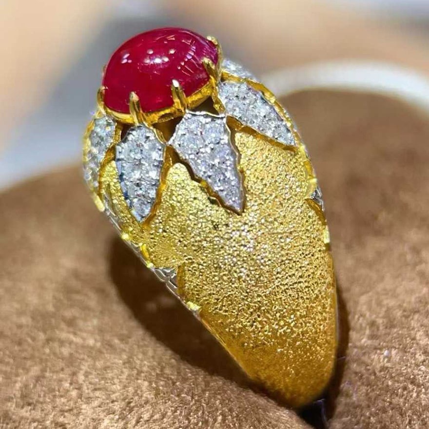 14k Gold 1.85 Ctw Natural Ruby & Diamond Ring - 3