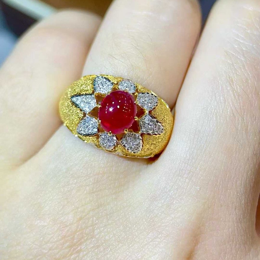 14k Gold 1.85 Ctw Natural Ruby & Diamond Ring - 5