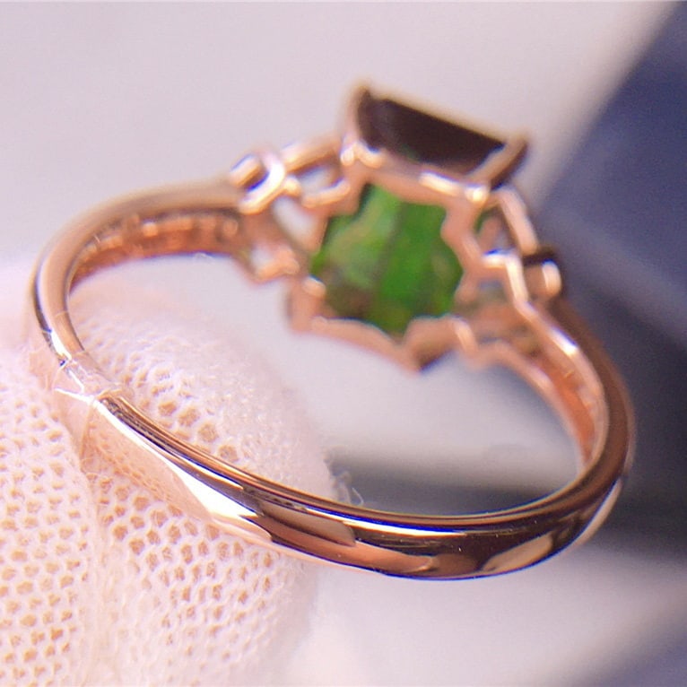 14k Gold 3.65 Ct Natural Tourmaline & Diamond Ring - 6