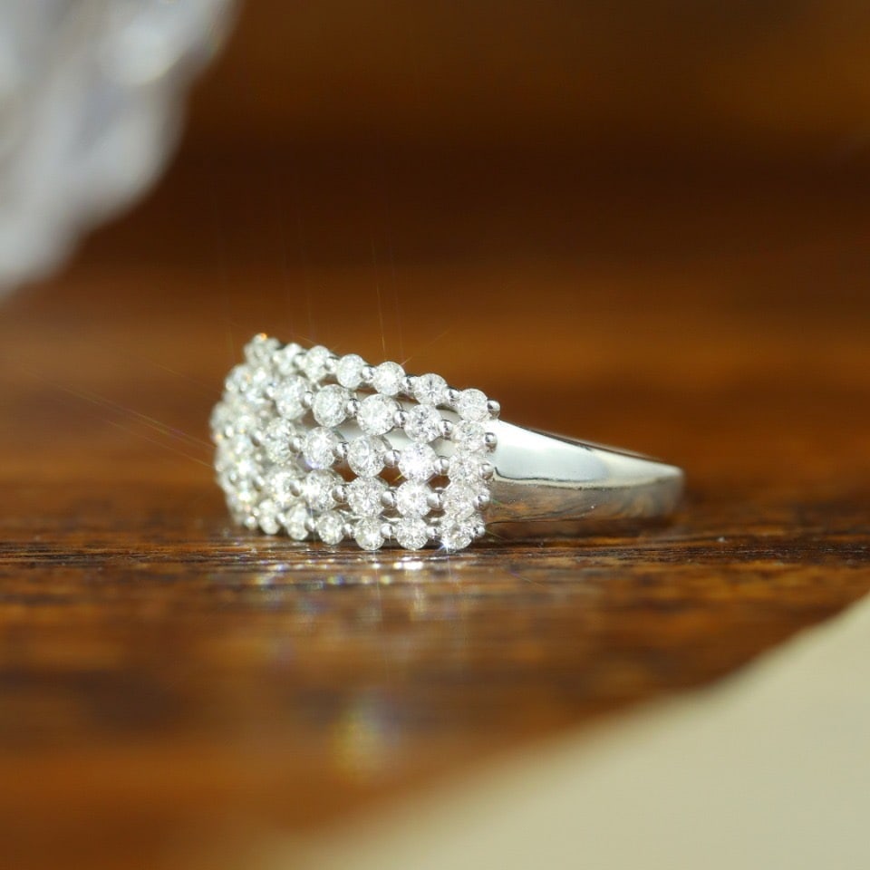 14k Gold 1.15 Ct Natural H Diamond Ring - 2