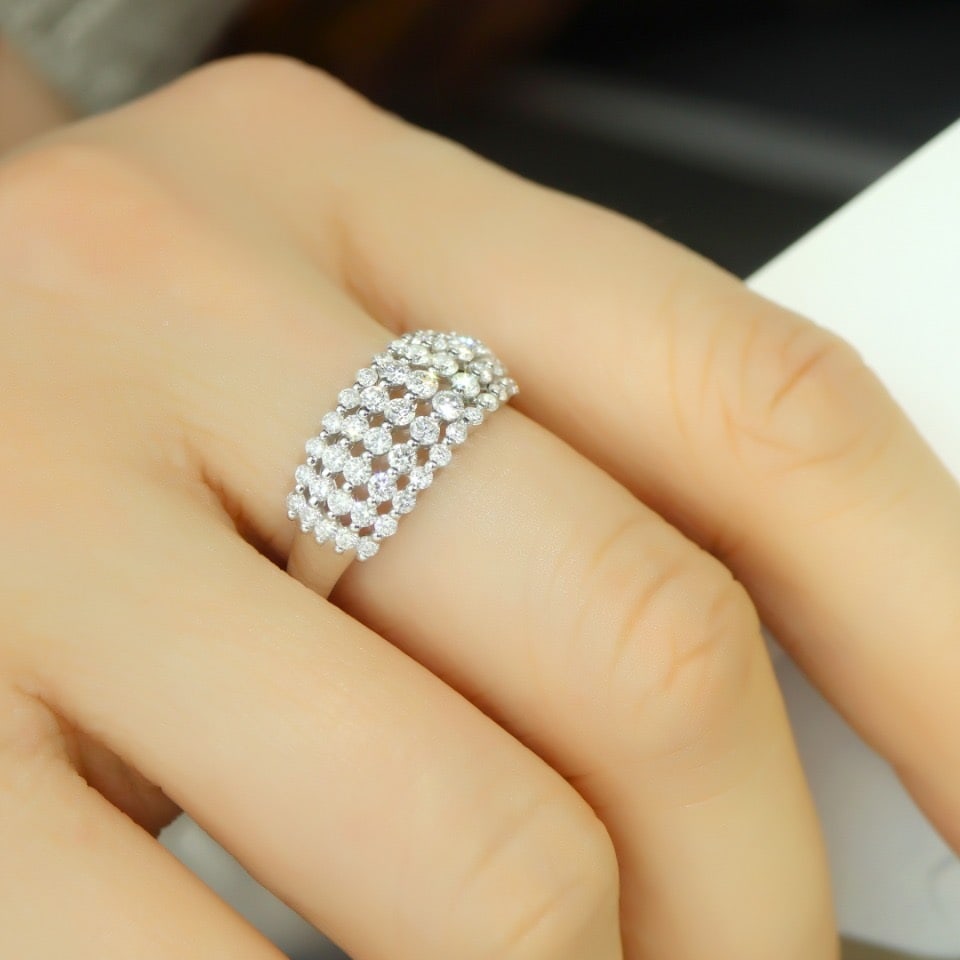 14k Gold 1.15 Ct Natural H Diamond Ring - 4