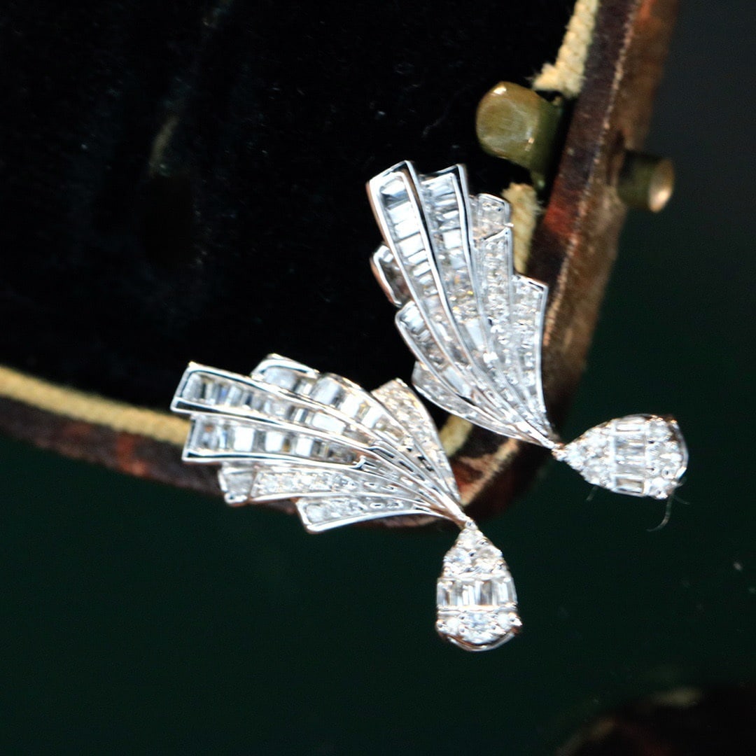 14k Gold 0.6 Ct Natural H Diamond Earrings - 2