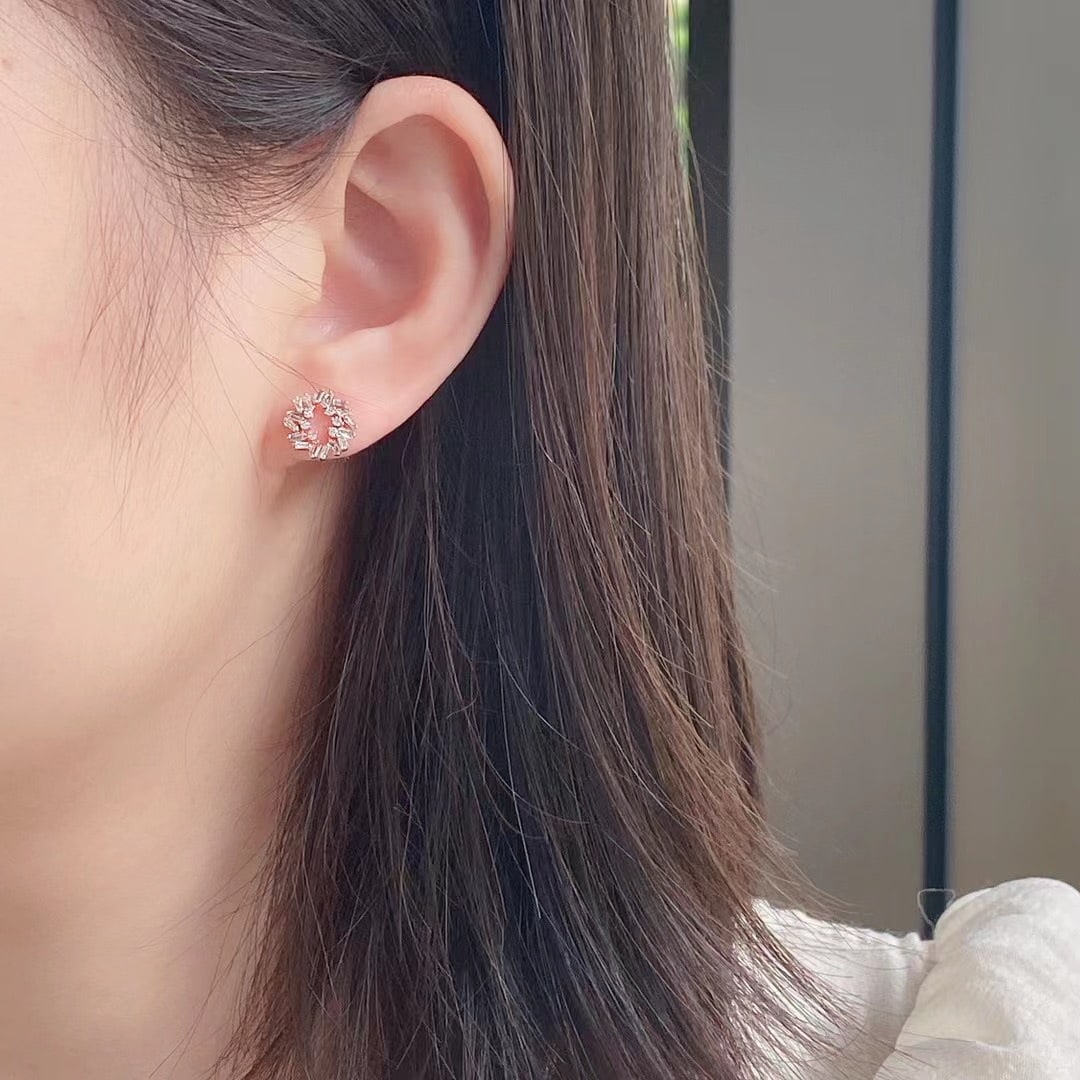 14k Gold 0.52 Ctw Natural H Diamond Earrings - 3