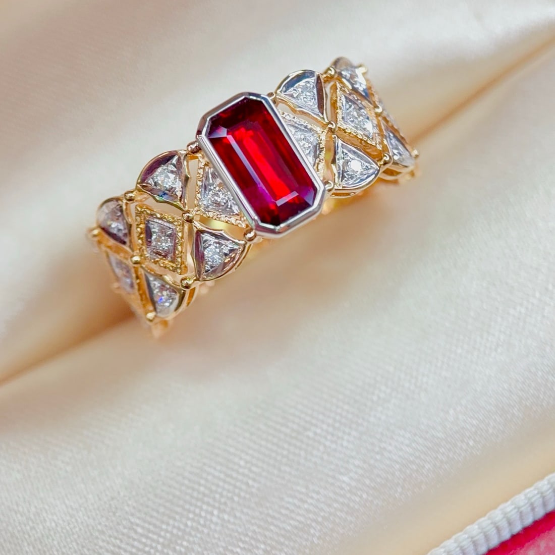 14k Gold 1.42 Ctw Natural Ruby & Diamond Ring - 5