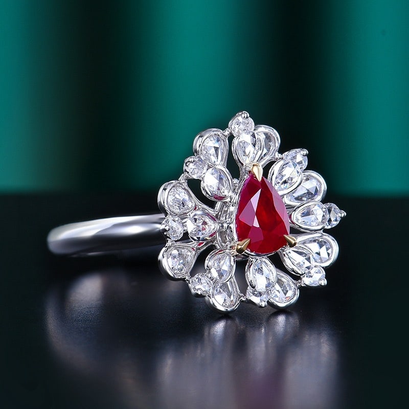 14k Gold 1.02 Ctw Natural Ruby & Diamond Ring - 3