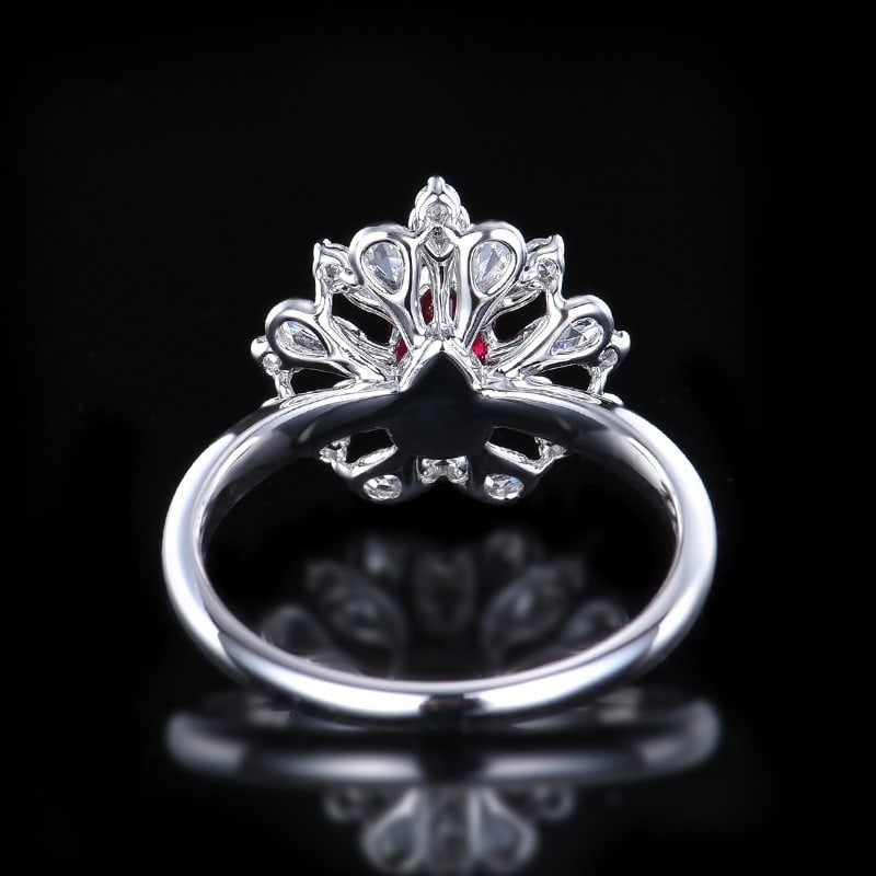 14k Gold 1.02 Ctw Natural Ruby & Diamond Ring - 5