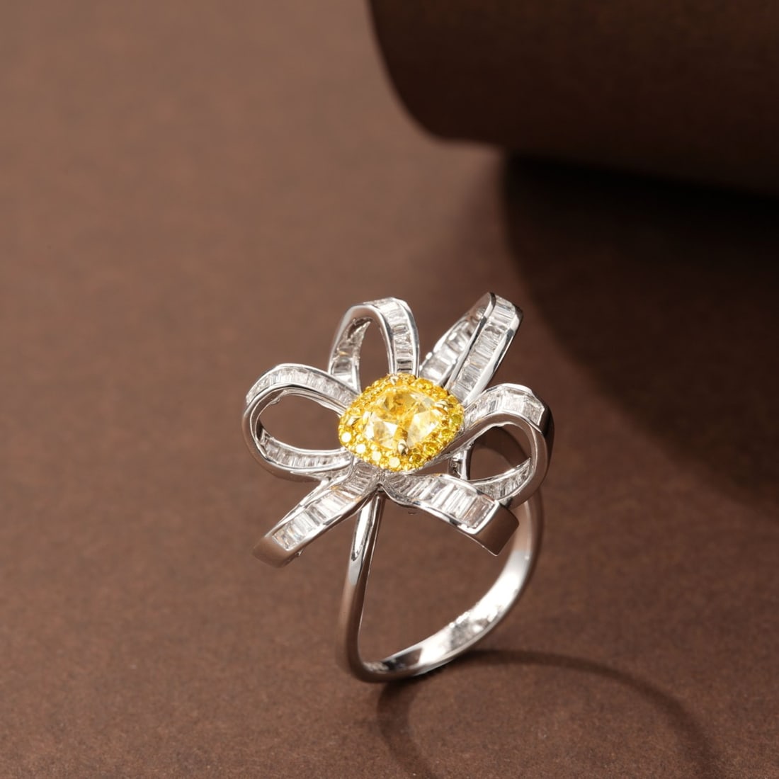 14k Gold 2.01 Ctw Natural Yellow Diamond & Diamond Ring - 3