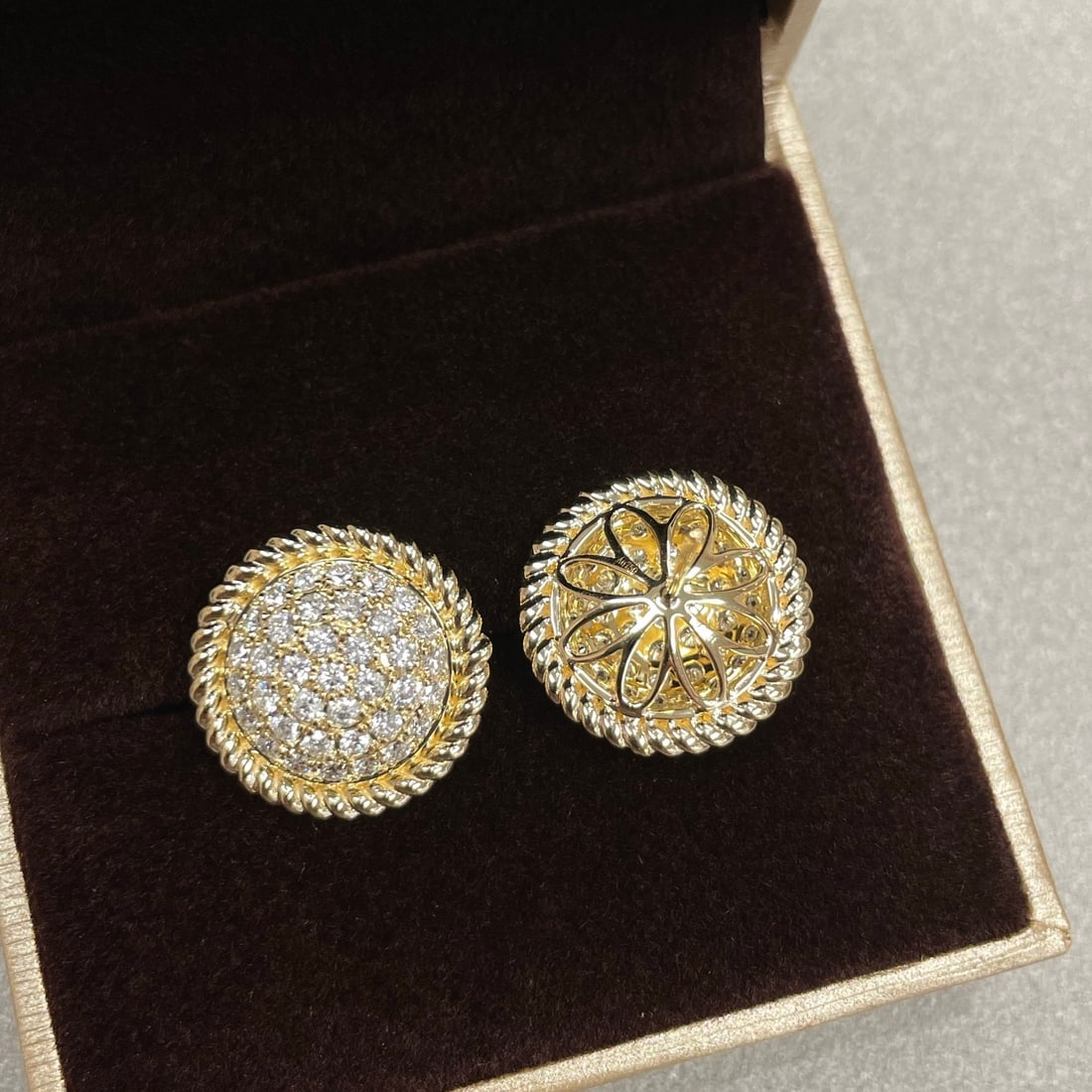 14k Gold 1.3 Ct Natural H Diamond Earrings - 2