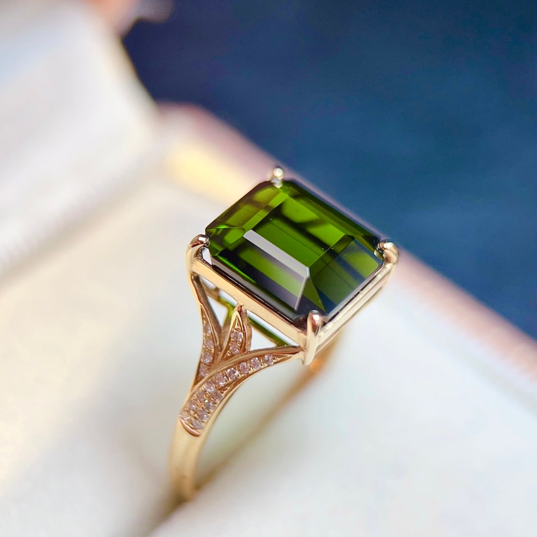14k Gold 5.67 Ctw Natural Tourmaline & Diamond Ring - 5