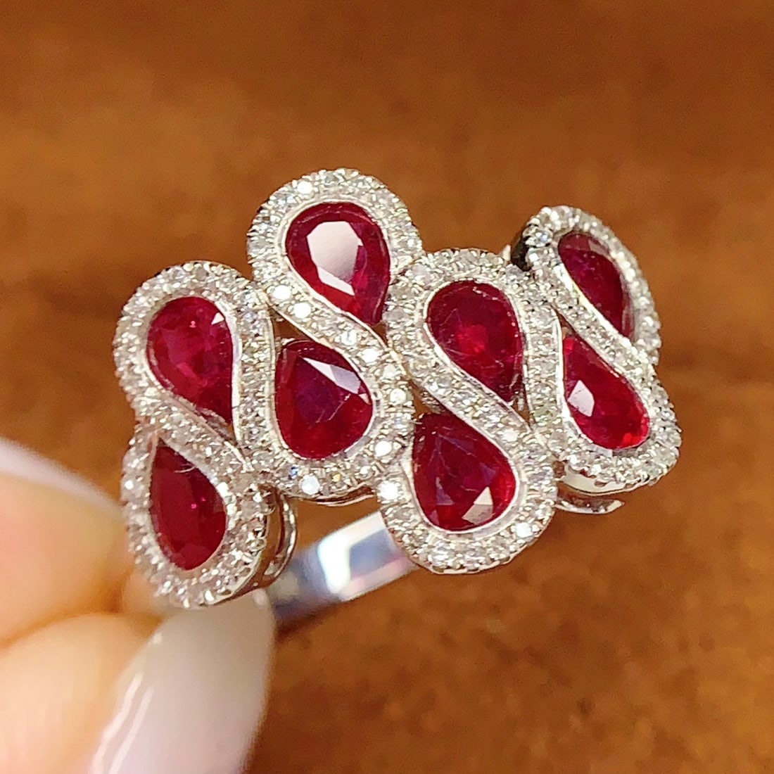 14k Gold 2.8 Ct Natural Ruby & Diamond Ring - 3