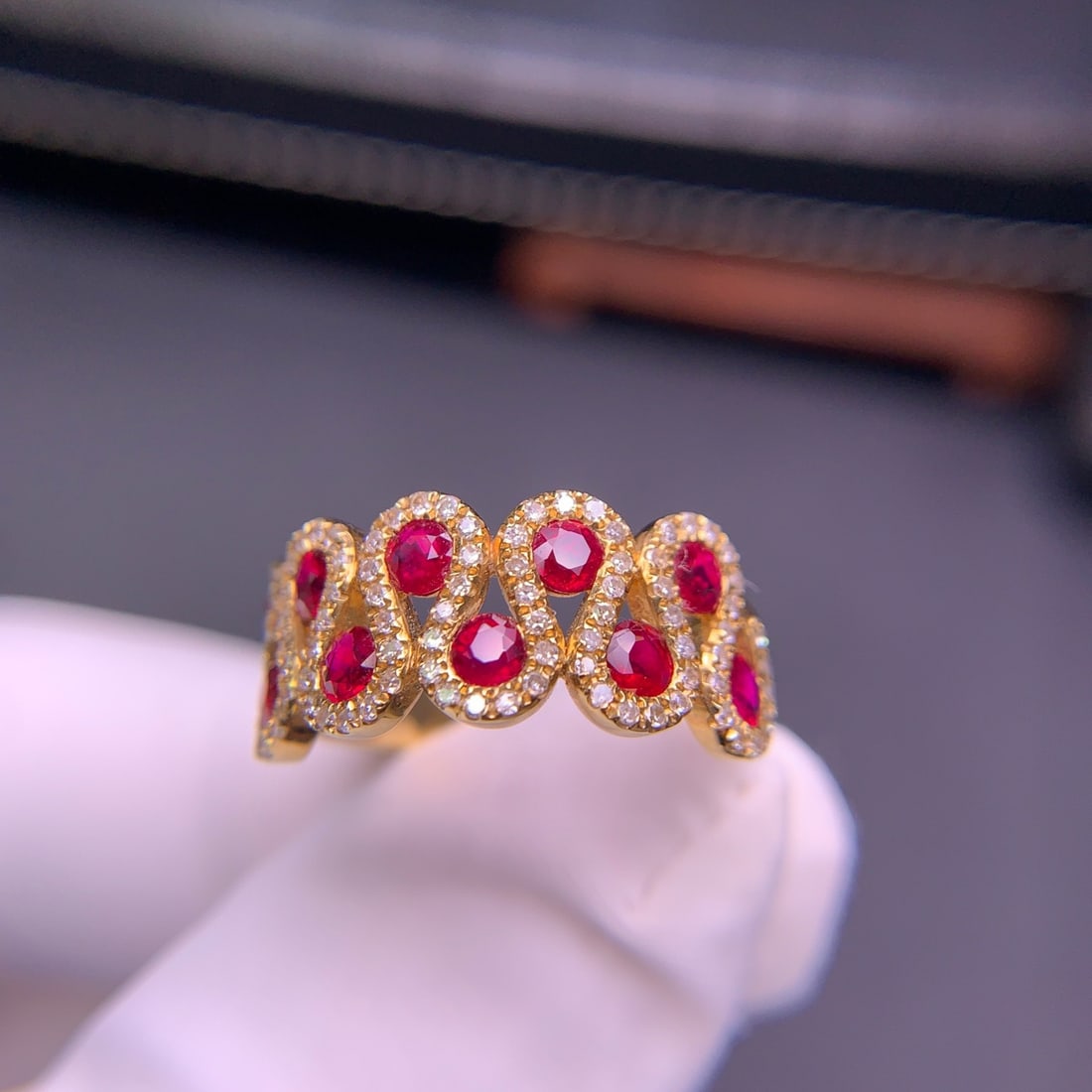 14k Gold 1.57 Ct Natural Ruby & Diamond Ring - 3