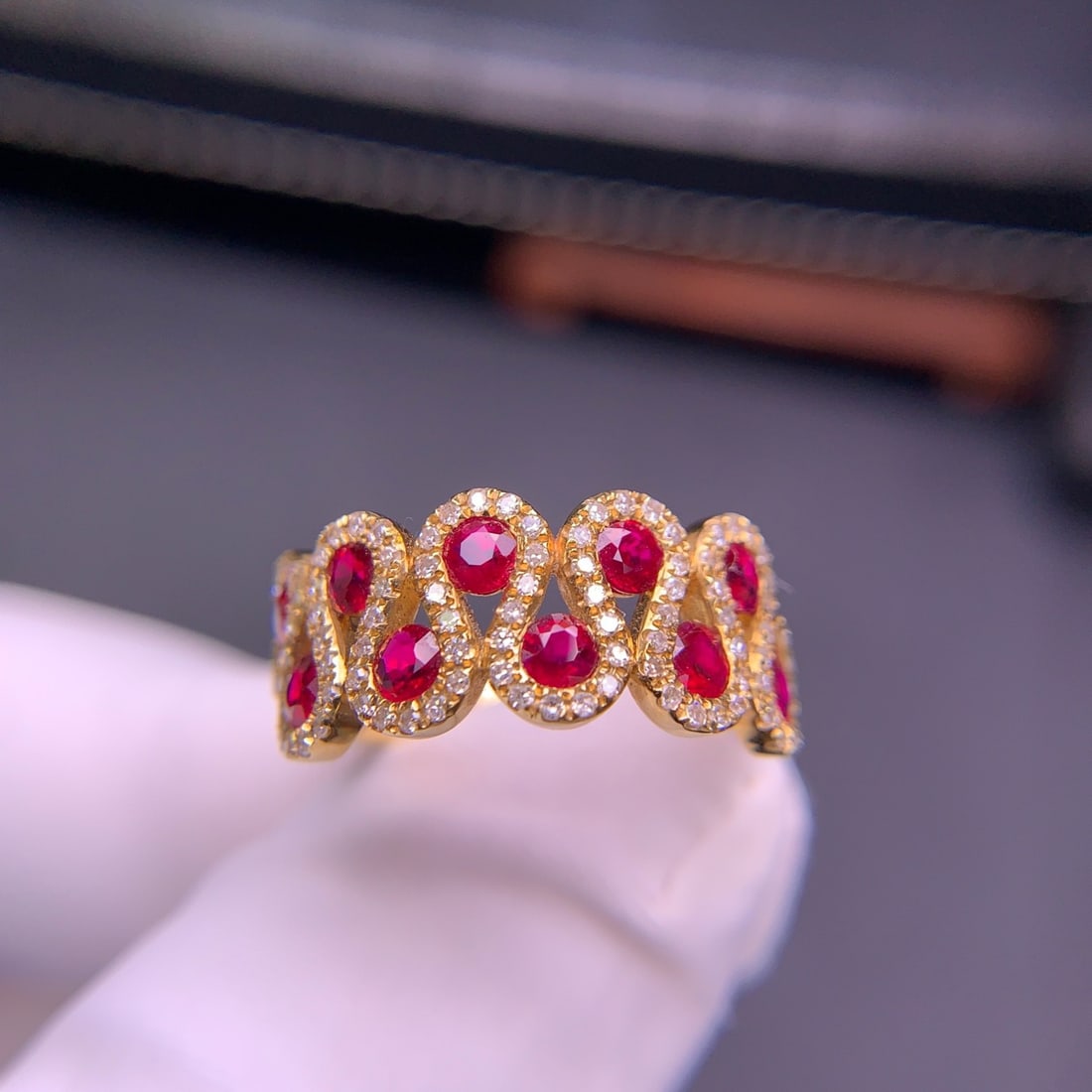 14k Gold 1.57 Ct Natural Ruby & Diamond Ring - 5