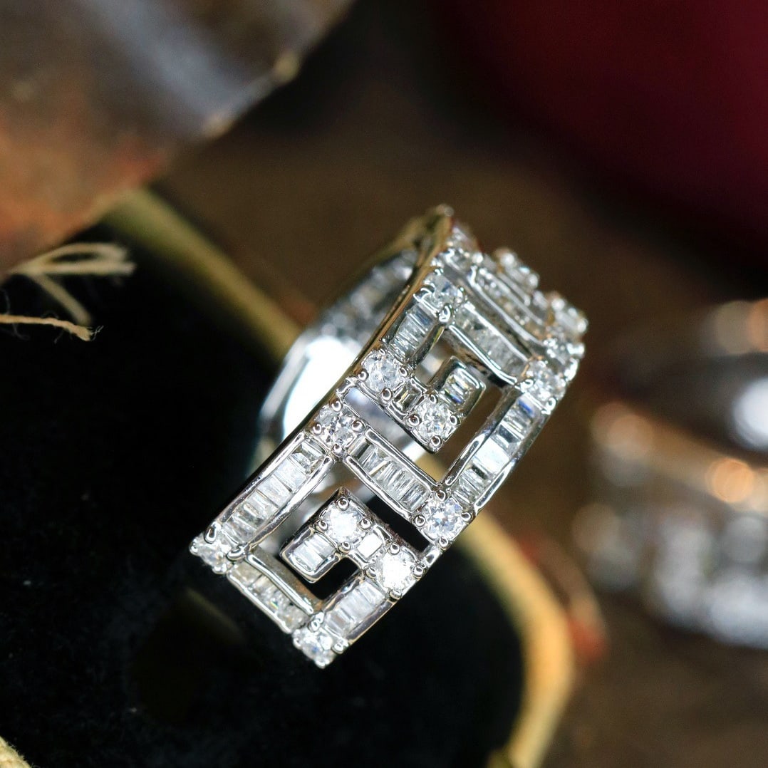 14k Gold 0.9 Ct Natural H Diamond Ring - 3