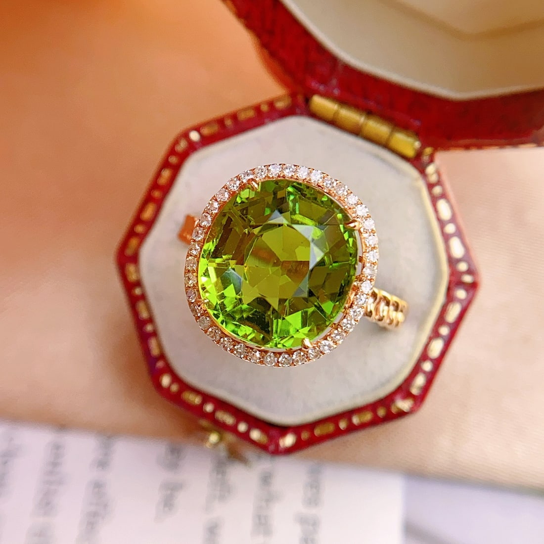 14k Gold 6.35 Ct Natural Tourmaline & Diamond Ring - 2