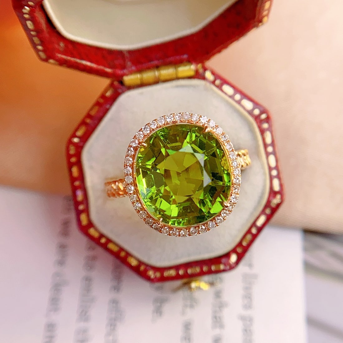 14k Gold 6.35 Ct Natural Tourmaline & Diamond Ring - 3