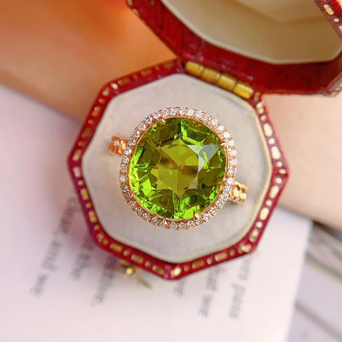 14k Gold 6.35 Ct Natural Tourmaline & Diamond Ring - 4