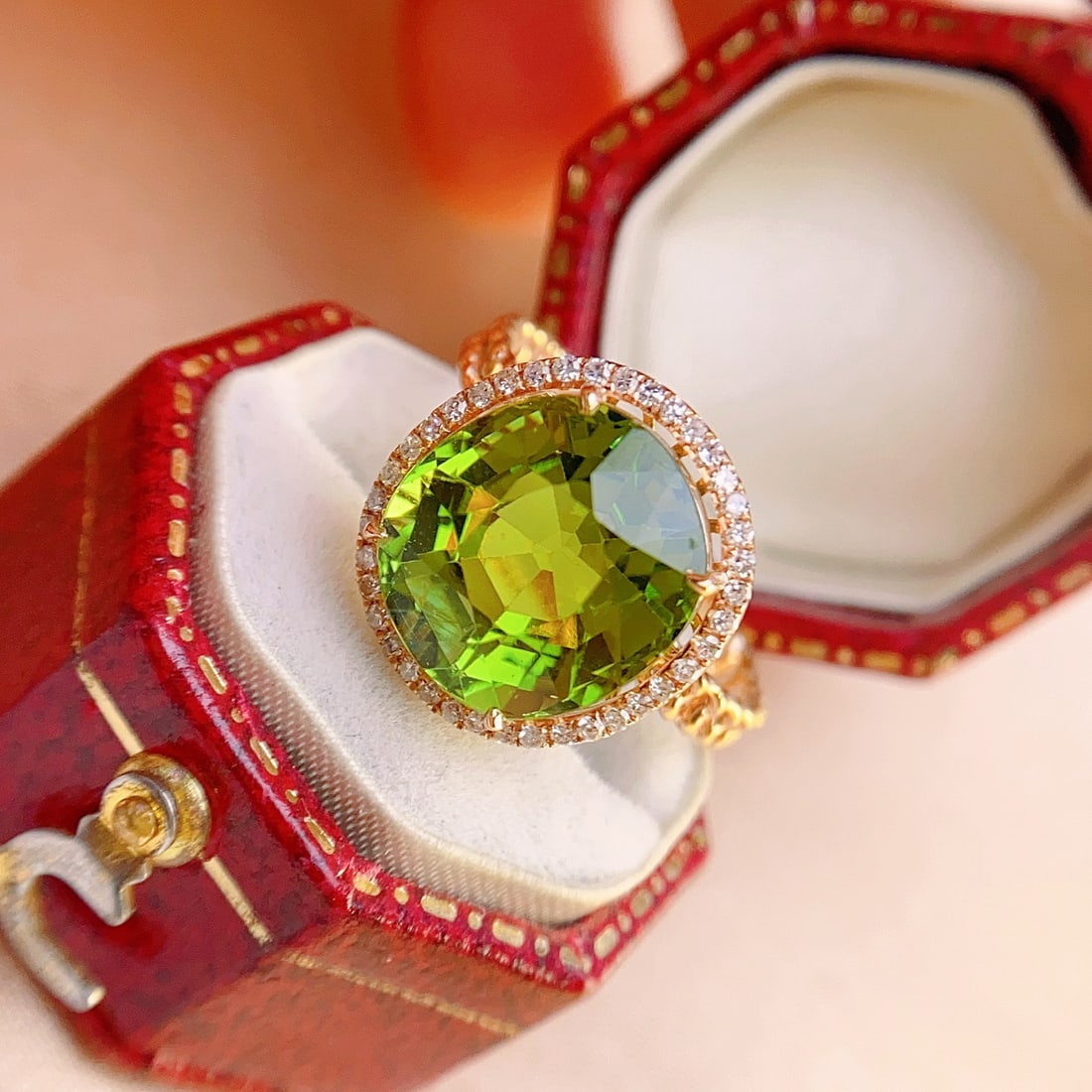 14k Gold 6.35 Ct Natural Tourmaline & Diamond Ring - 5