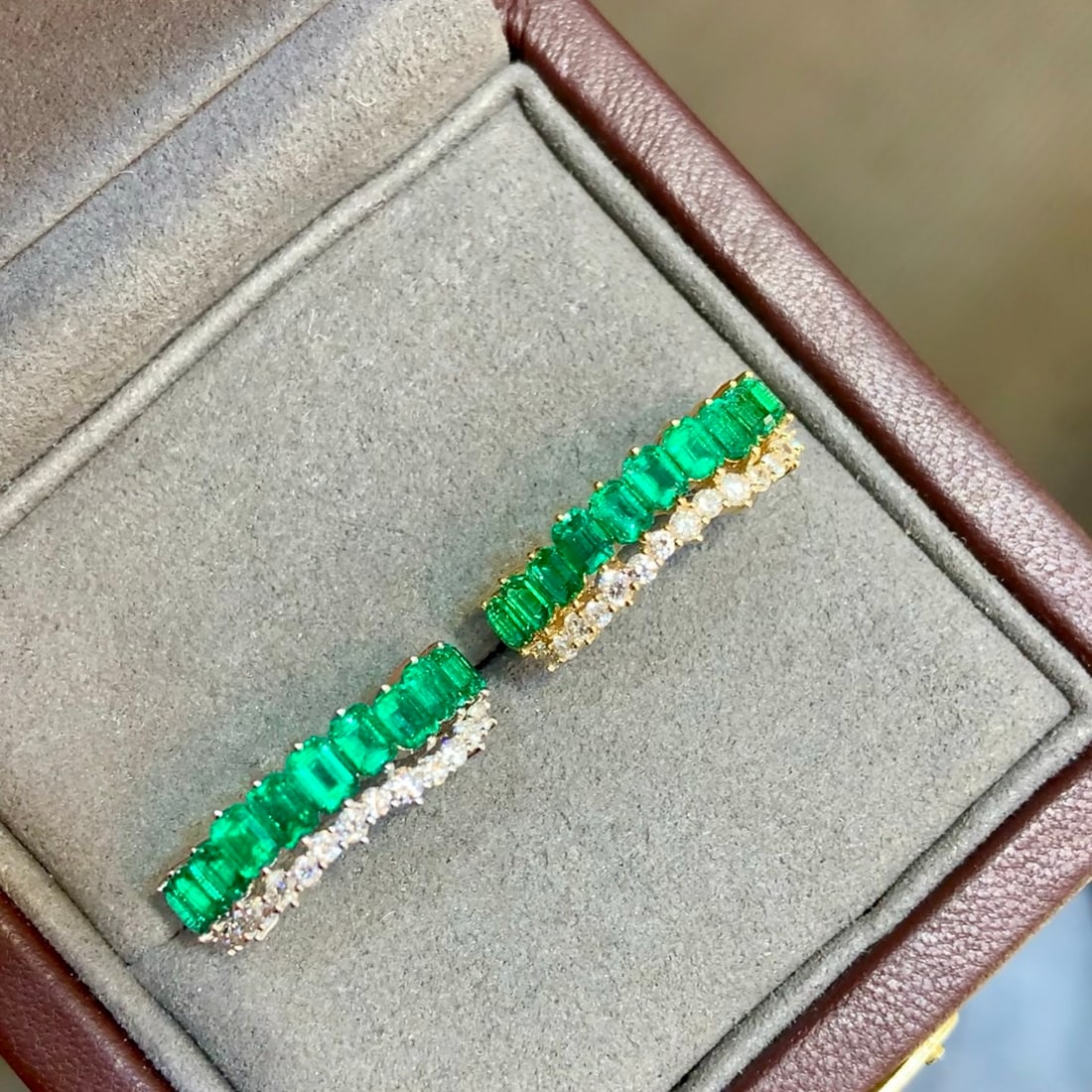 14k Gold 1.42 Ctw Natural Emerald & Diamond Ring - 6