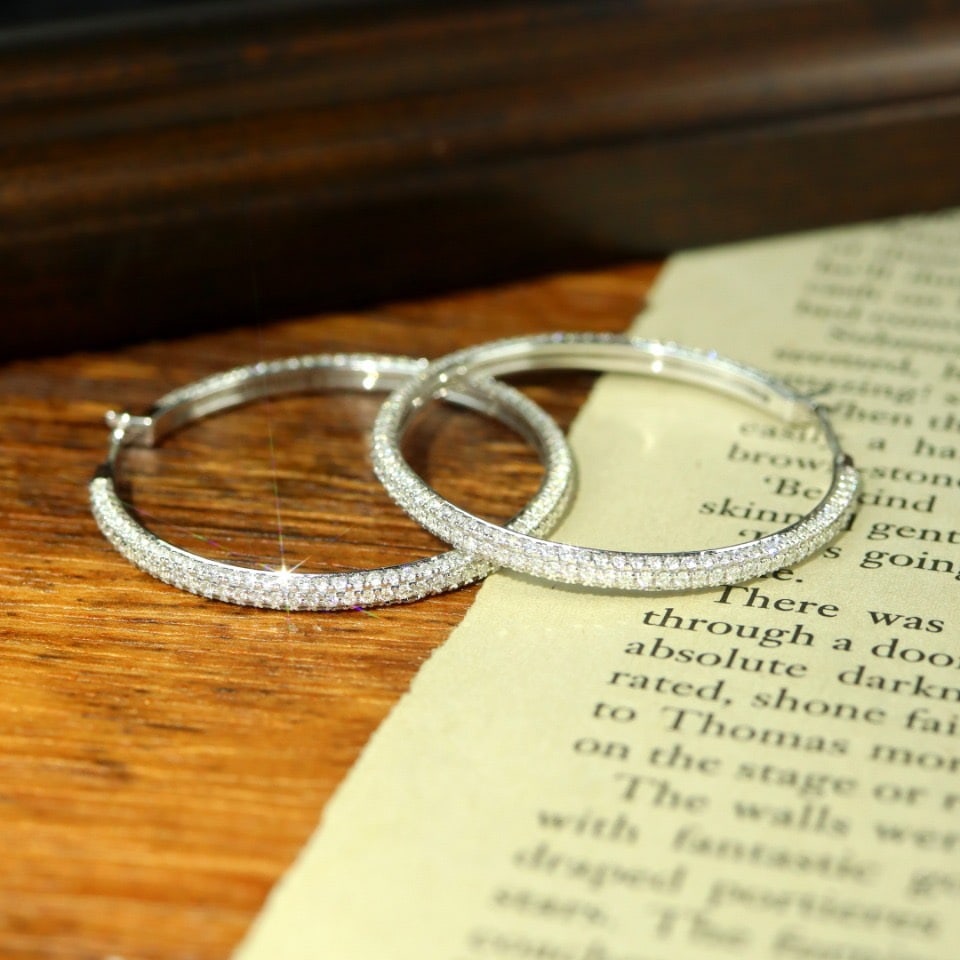 14k Gold 2.0 Ct Natural H Diamond Earrings - 2