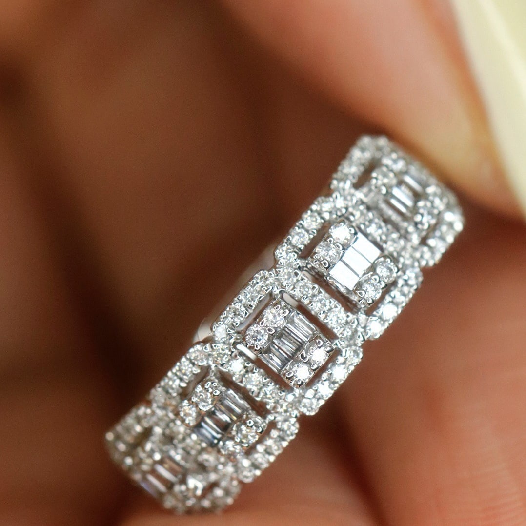 14k Gold 0.32 Ct Natural H Diamond Ring - 2