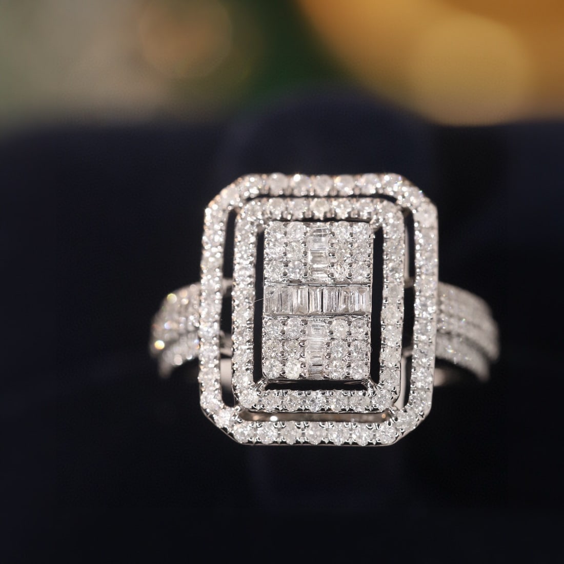 14k Gold 1.2 Ct Natural H Diamond Ring: Ref:231129050 // gold content:14k gold // ring size:7. 25us // // main gemstone:diamond // shape:multiple // carat weight:1. 2ct // clarity grade:vs-si // color:h // treatment:natural // Condition: N