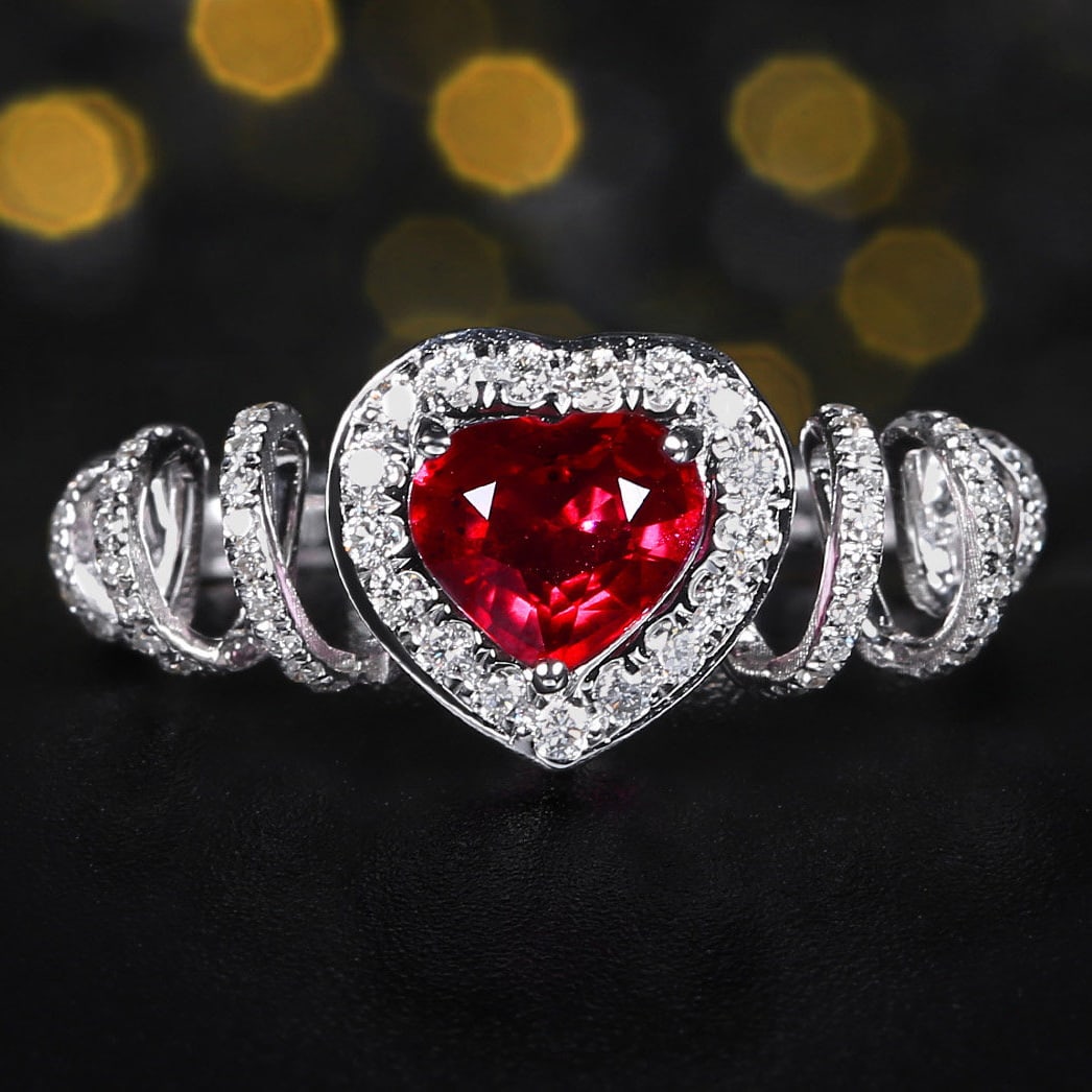 14k Gold 1.06 Ctw Natural Ruby & Diamond Ring (1 of 6)