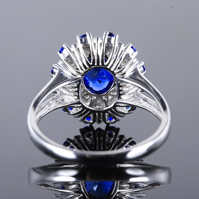 14k Gold 1.15 Ctw Natural Sapphire & Sapphire Ring - 4