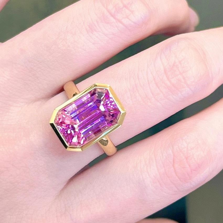 14k Gold 8.50 Ct Natural Kunzite Ring (1 of 8)