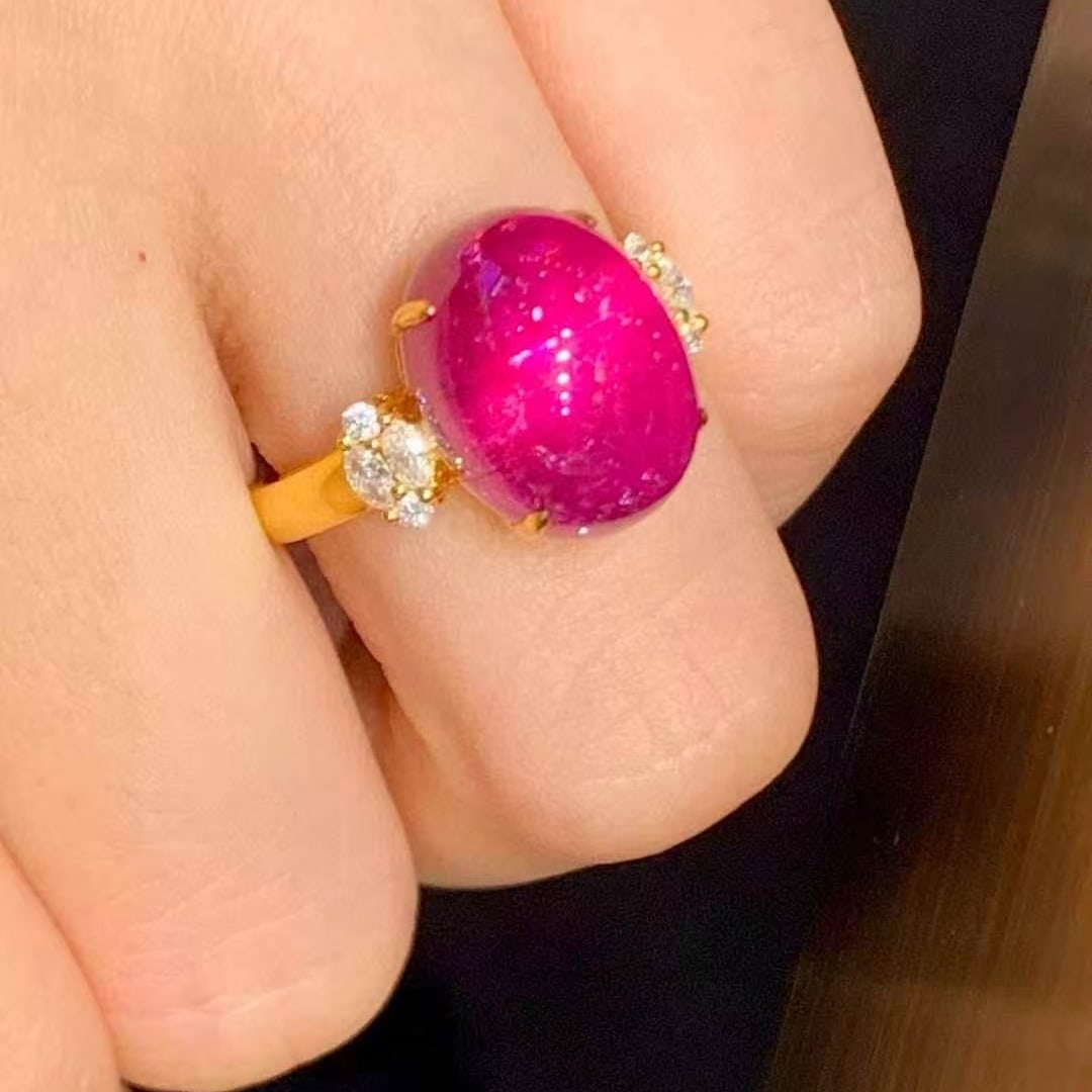 14k Gold 8.65 Ct Natural Tourmaline & Diamond Ring - 6