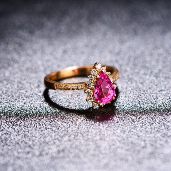 14k Gold 1.34 Ctw Natural Tourmaline & Diamond Ring - 2