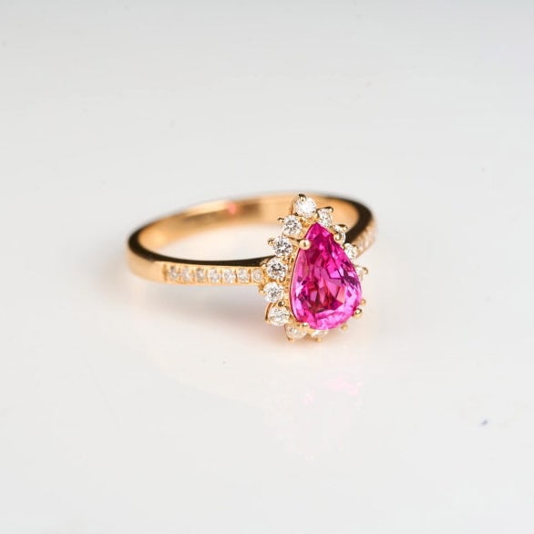 14k Gold 1.34 Ctw Natural Tourmaline & Diamond Ring - 7