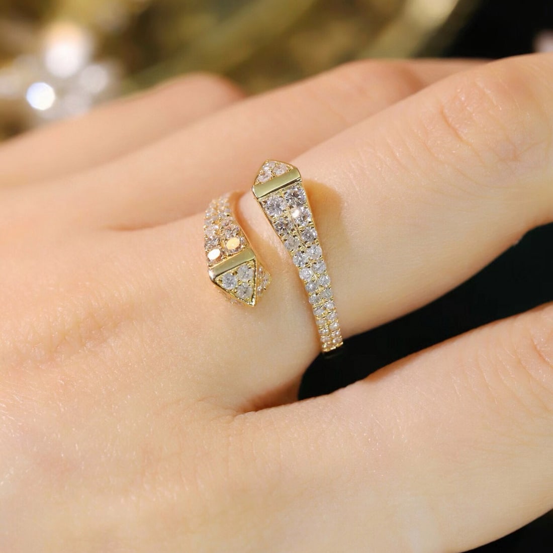 14k Gold 1 Ct Natural H Diamond Ring - 8