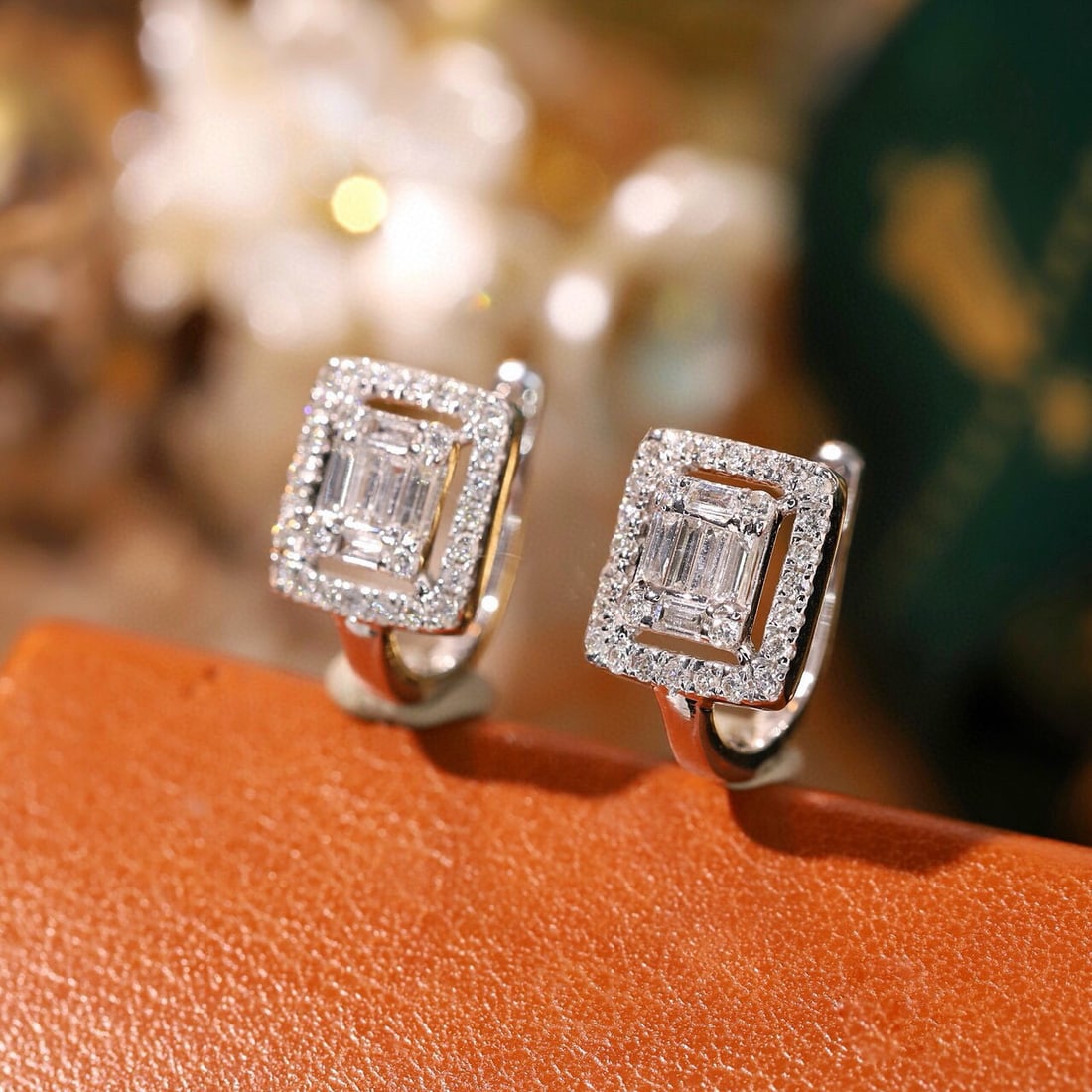 14k Gold 0.6 Ct Natural H Diamond Earrings - 3