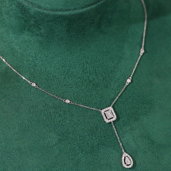 14k Gold 0.5 Ct Natural H Diamond Necklace - 2