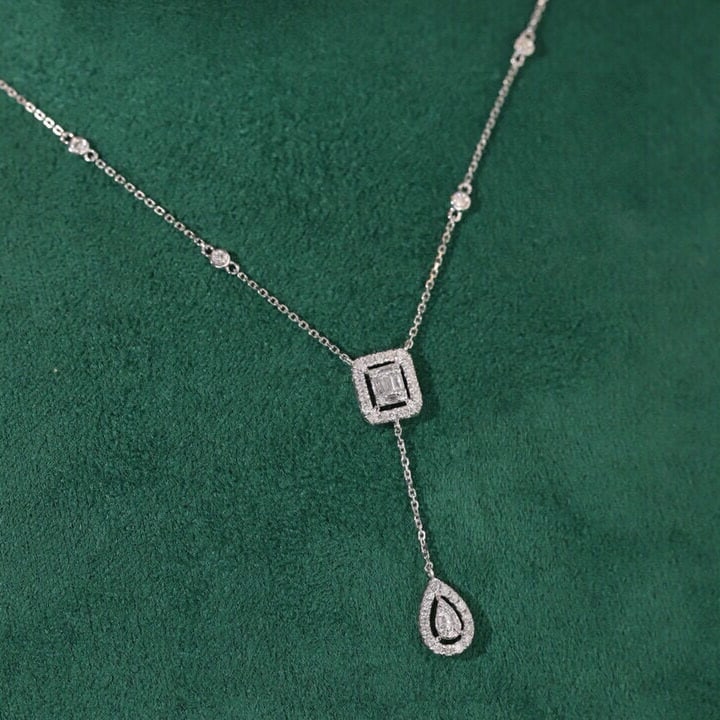 14k Gold 0.5 Ct Natural H Diamond Necklace - 3
