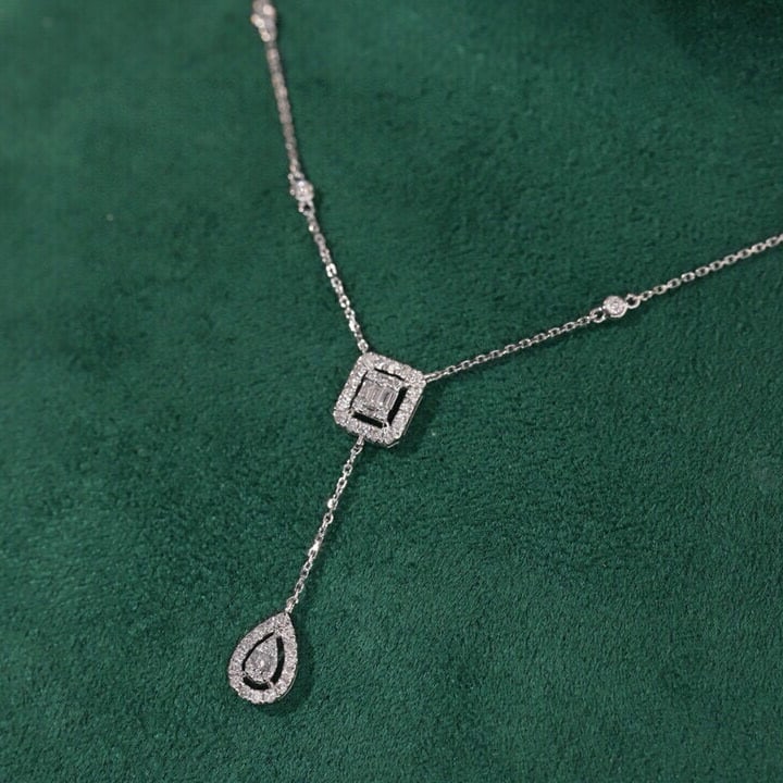 14k Gold 0.5 Ct Natural H Diamond Necklace - 4