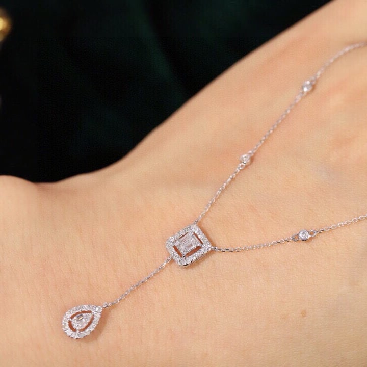 14k Gold 0.5 Ct Natural H Diamond Necklace - 5