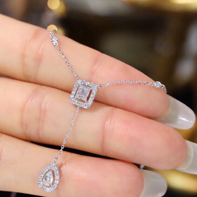 14k Gold 0.5 Ct Natural H Diamond Necklace - 7