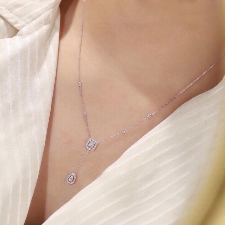 14k Gold 0.5 Ct Natural H Diamond Necklace - 8