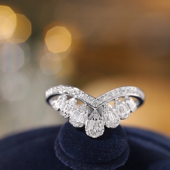 14k Gold 0.4 Ct Natural H Diamond Ring - 3