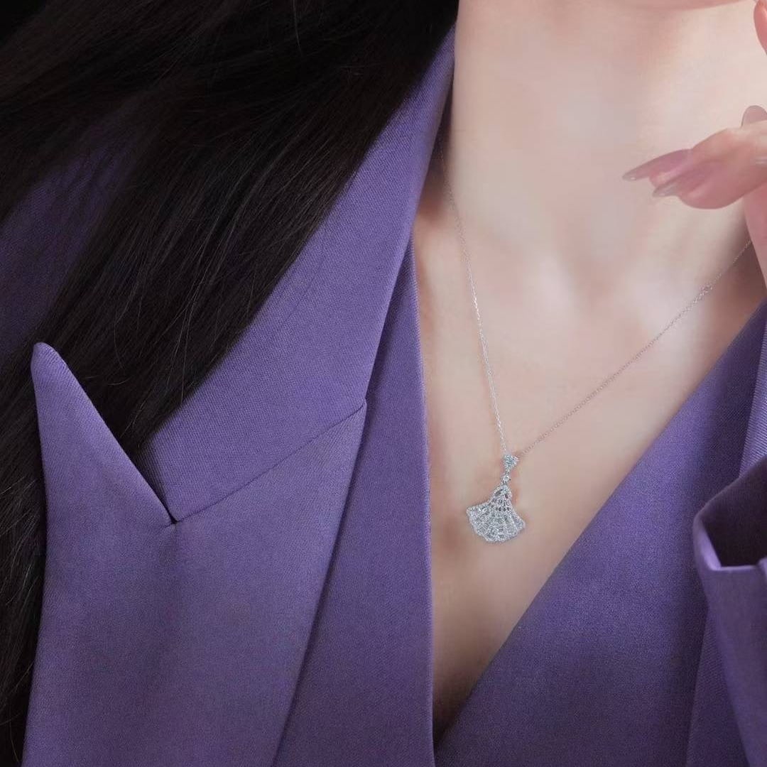 14k Gold 0.98 Ct Natural H Diamond Pendant( Without Chain ) - 2