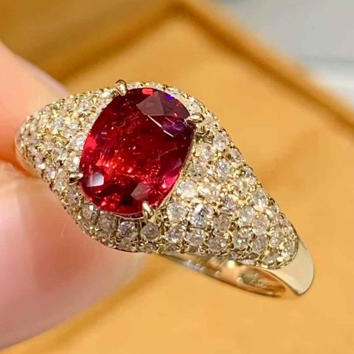 14k Gold 1.1 Ct Natural Ruby & Diamond Ring - 2